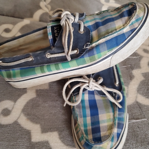 Sperry Checkered Plaid Top Sider Size 8.5 - Picture 1 of 5